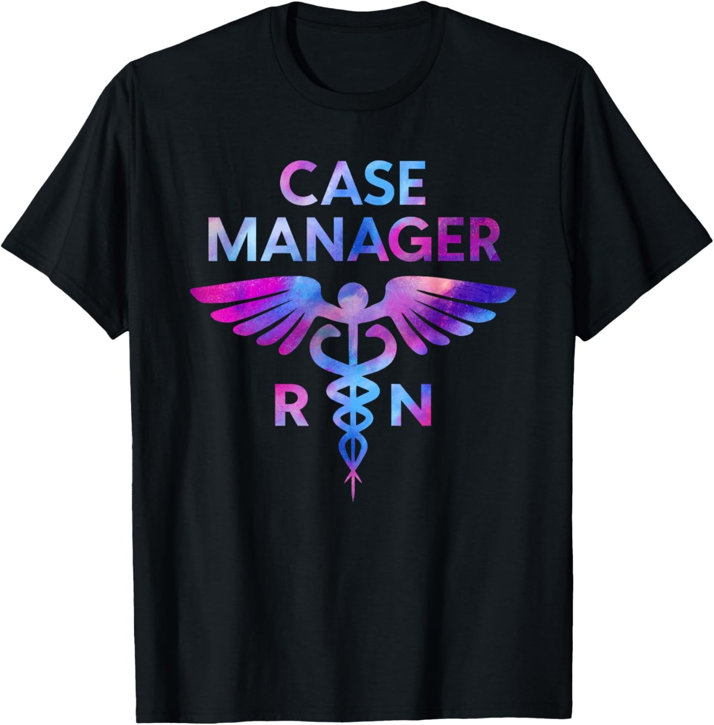 Tie Dye Nurse Case Manager Case Management Registered Nurse T-Shirt - T-Shirt | Black
