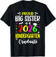 Proud Big Sister Class of 2026 Kindergarten Graduate Kids T-Shirt - T-Shirt | Black