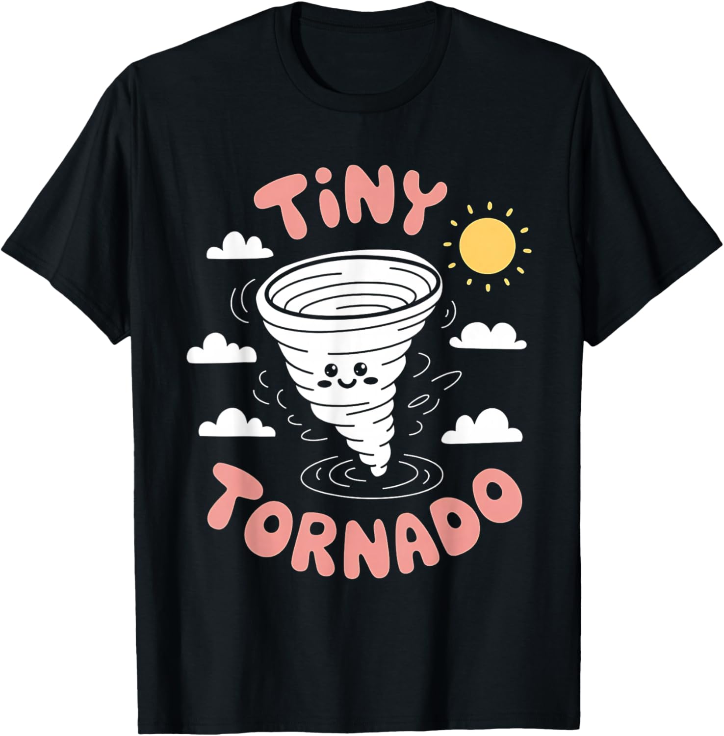 Cute Tiny Tornado for Messy Children And Toddlers Boy Girl T-Shirt - T-Shirt | Black