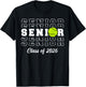 Class of 2026 Tennis Senior Athlete T-Shirt - T-Shirt | Black