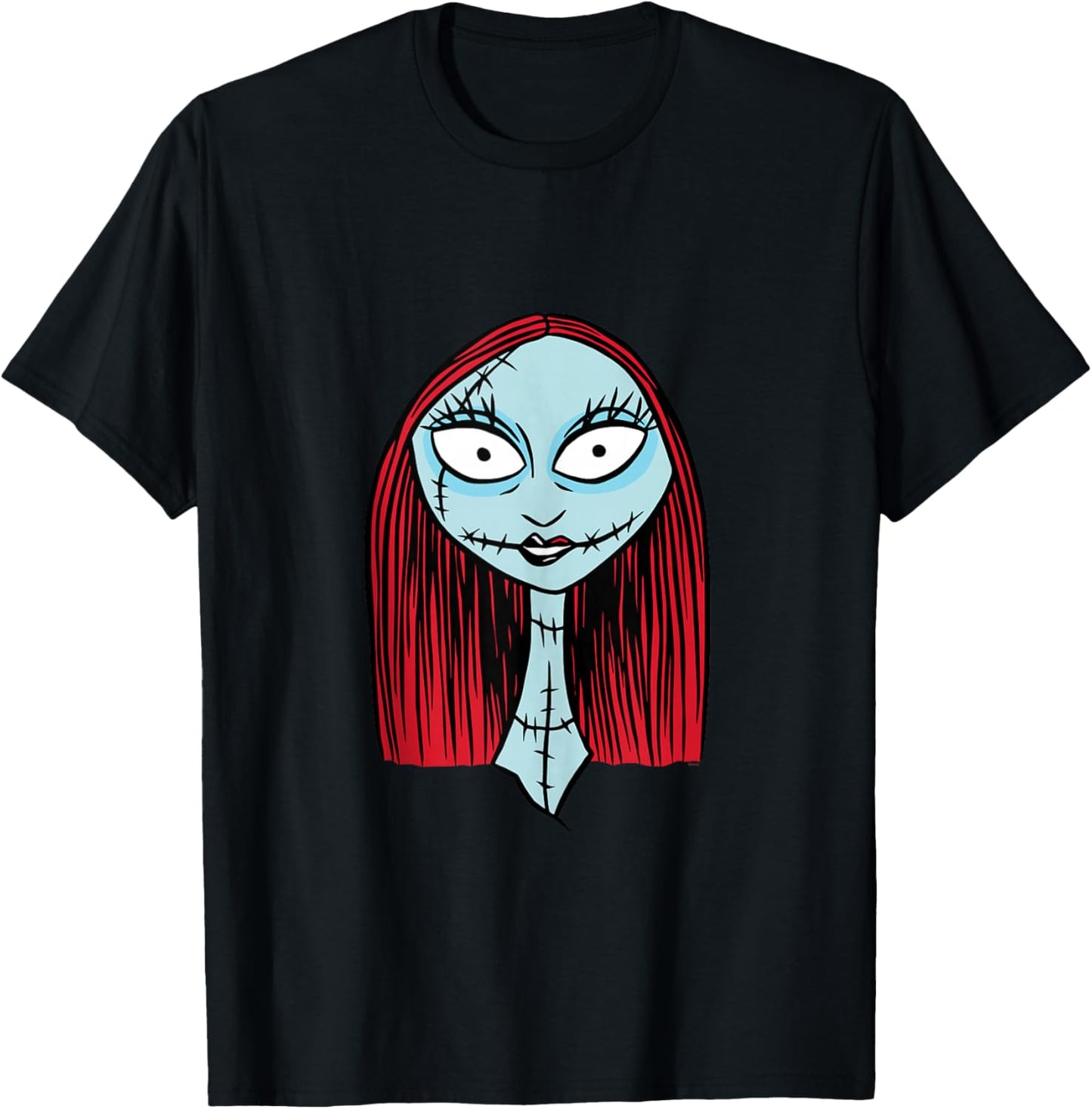 Disney The Nightmare Before Christmas Sally Big Face T-Shirt - T-Shirt | Black