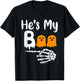 She's My Boo Matching Halloween Pajama Couples He's My Boo T-Shirt - T-Shirt | Black
