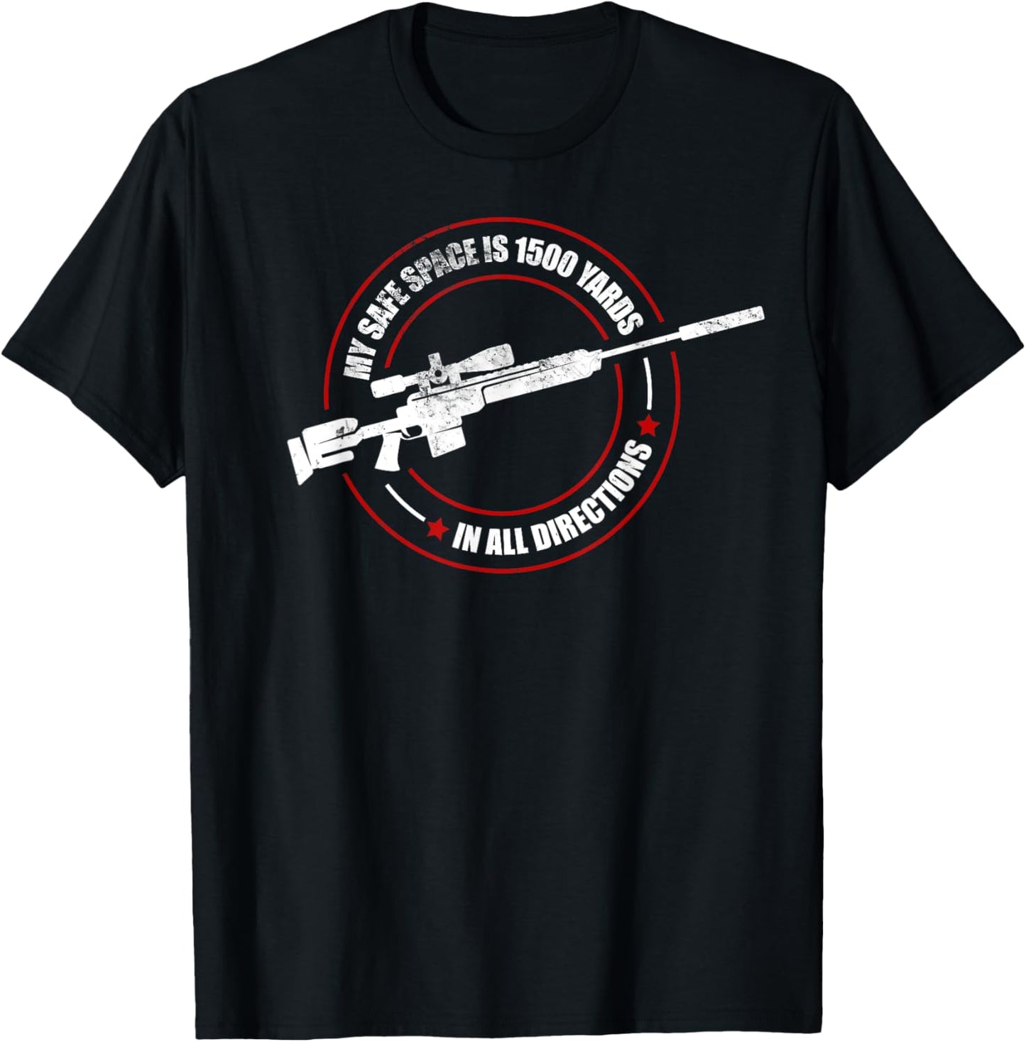 Vintage Armed Forces Military Funny Saying Veteran Sniper T-Shirt - T-Shirt | Black