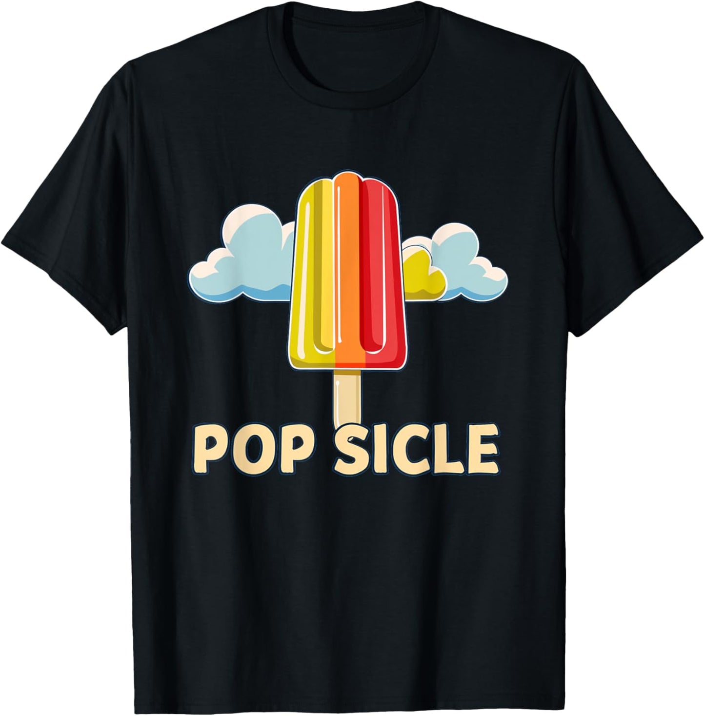 Funny rainbow Popsicle Outfit for Ice Cream Lovers Men Women Kids T-Shirt - T-Shirt | Black
