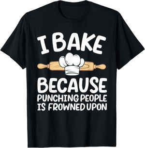 Funny Baking Design Women Pastry Chef Baking Baker T-Shirt - T-Shirt | Black