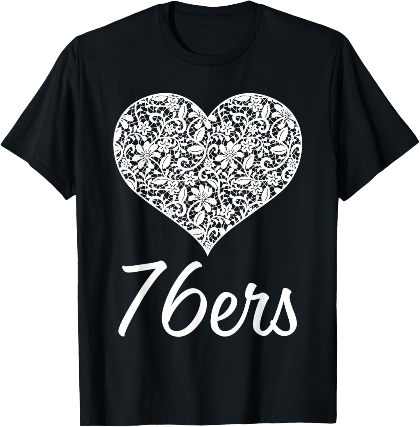 76Ers Independence Lace Heart HS T-Shirt - T-Shirt | Black