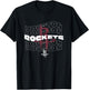 NBA Houston Rockets Wave Outline Team Logo T-Shirt - T-Shirt | Black