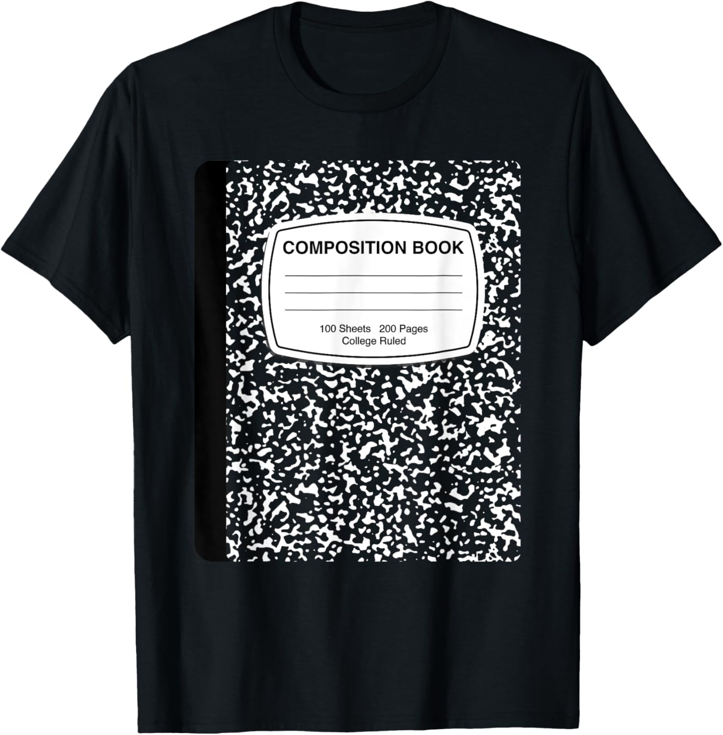 Composition Notebook Costume - Matching Group Halloween T-Shirt - T-Shirt | Black