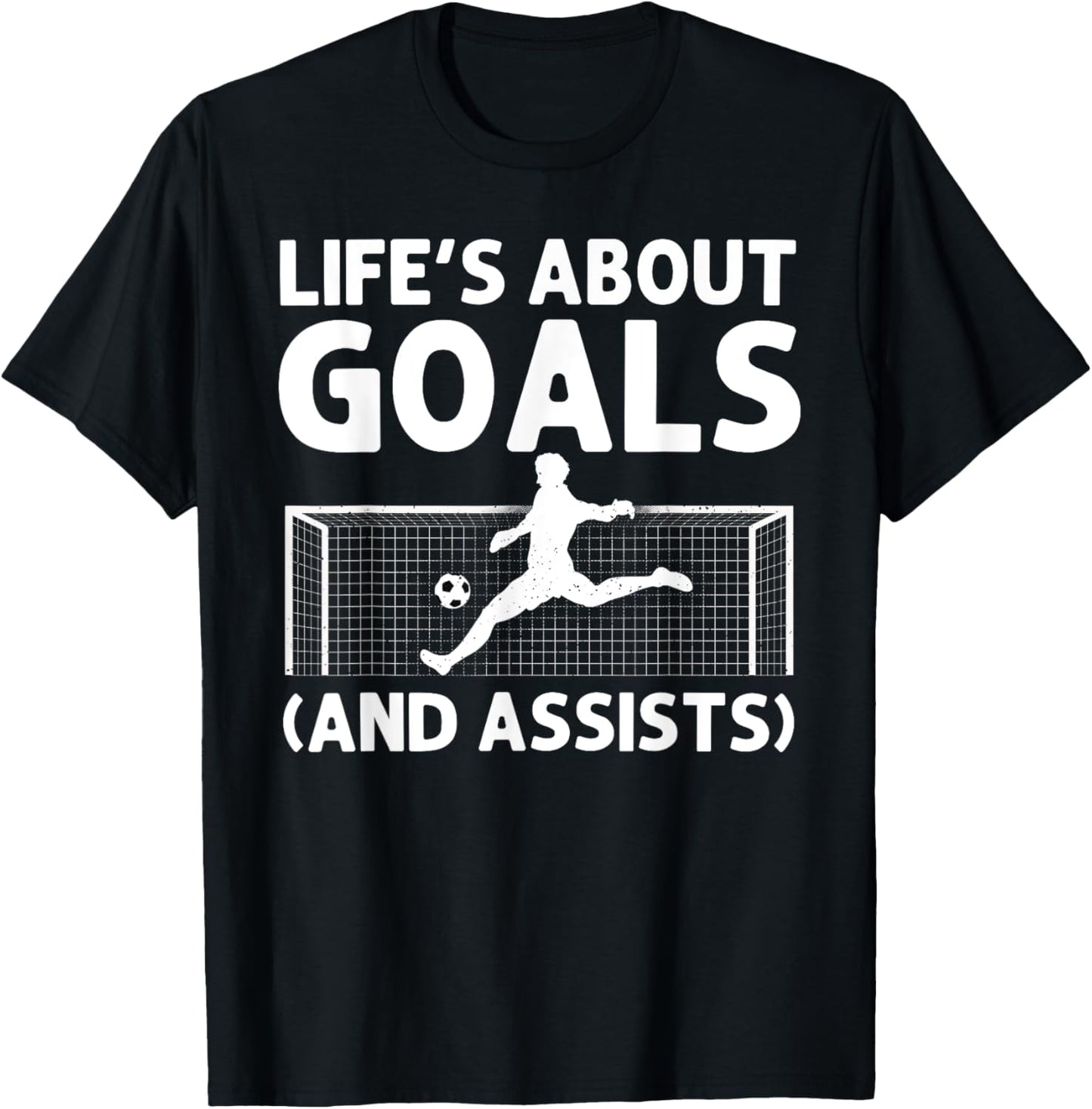 Funny Soccer Art For Boys Girls Men Women Gag Soccer Player T-Shirt - T-Shirt | Black