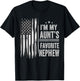I'm My Aunt's Favorite Nephew Shirt, USA Flag Aunt Nephew T-Shirt - T-Shirt | Black