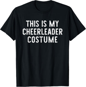 This is My Cheerleader Costume Halloween Simple Cheer-Leader T-Shirt - T-Shirt | Black