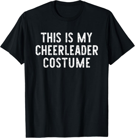 This is My Cheerleader Costume Halloween Simple Cheer-Leader T-Shirt - T-Shirt | Black