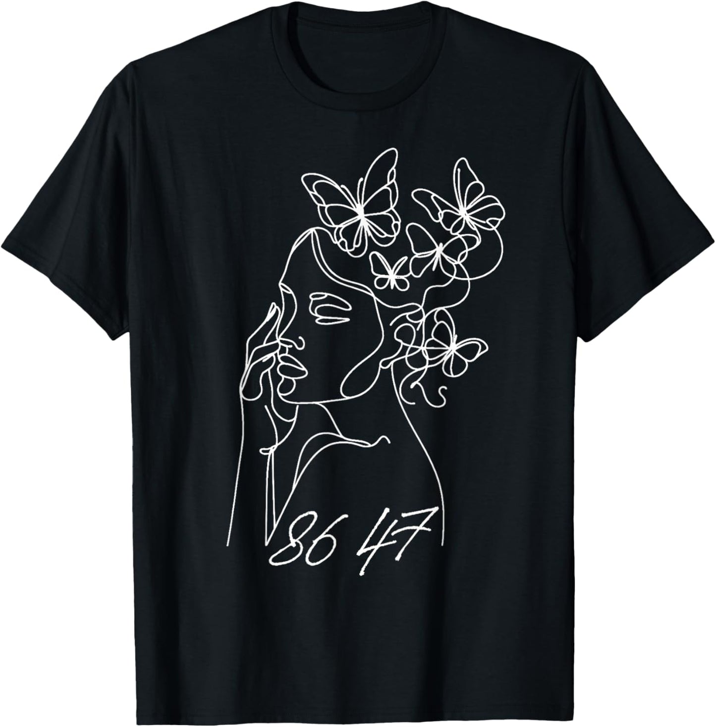 8647 Anti Trump Floral Resist 86 47 Impeach Trump Impeach 47 T-Shirt - T-Shirt | Black