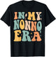Retro Groovy In My Nonno Era Father's Day T-Shirt - T-Shirt | Black
