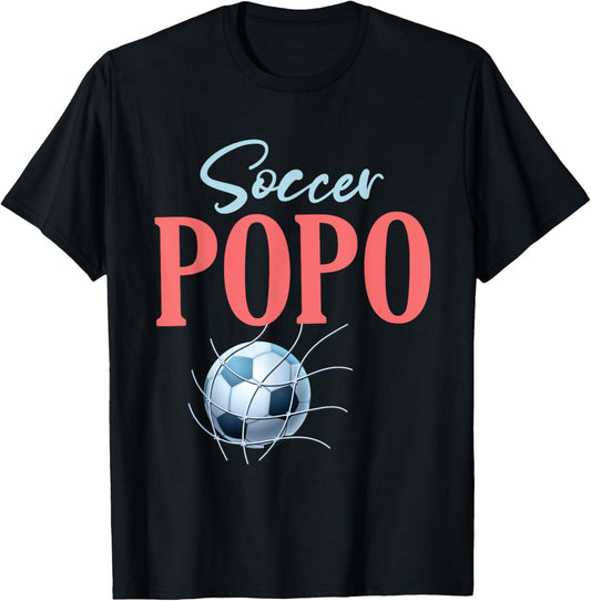 Soccer Popo Gifts For Father's Day Soccer Fans Sport Lovers T-Shirt - T-Shirt | Black