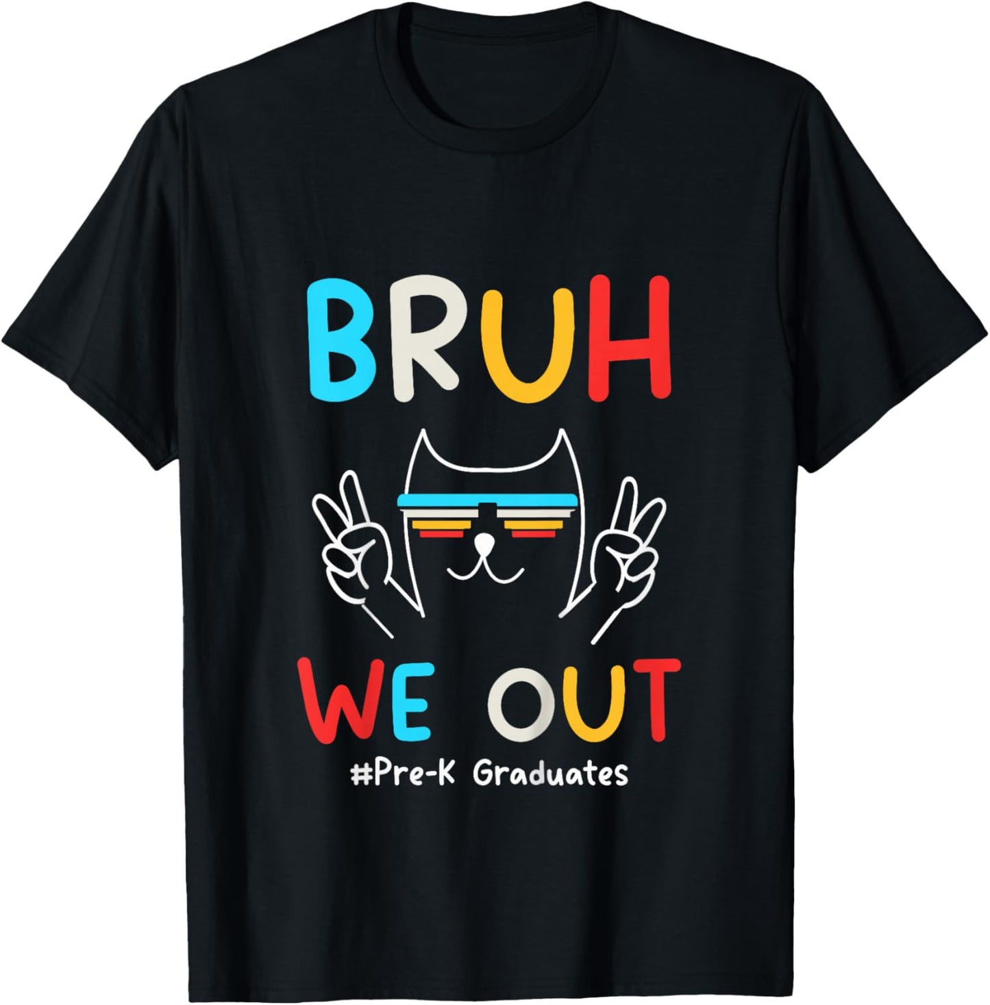 Bruh We Out Pre-K Grad 2026 Preschool Graduation 2026 T-Shirt - T-Shirt | Black