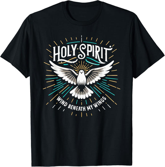 Holy Spirit I Love Jesus Christ Catholic Christian Faith T-Shirt - T-Shirt | Black
