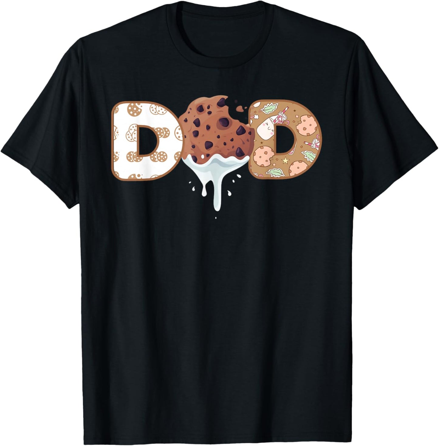 Cookies Dad 1st Birthday Milk Party Family Matching T-Shirt - T-Shirt | Black