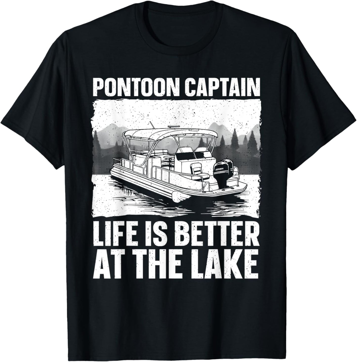 Funny Pontoon Captain Art Women Pontoon Boat Lover T-Shirt - T-Shirt | Black