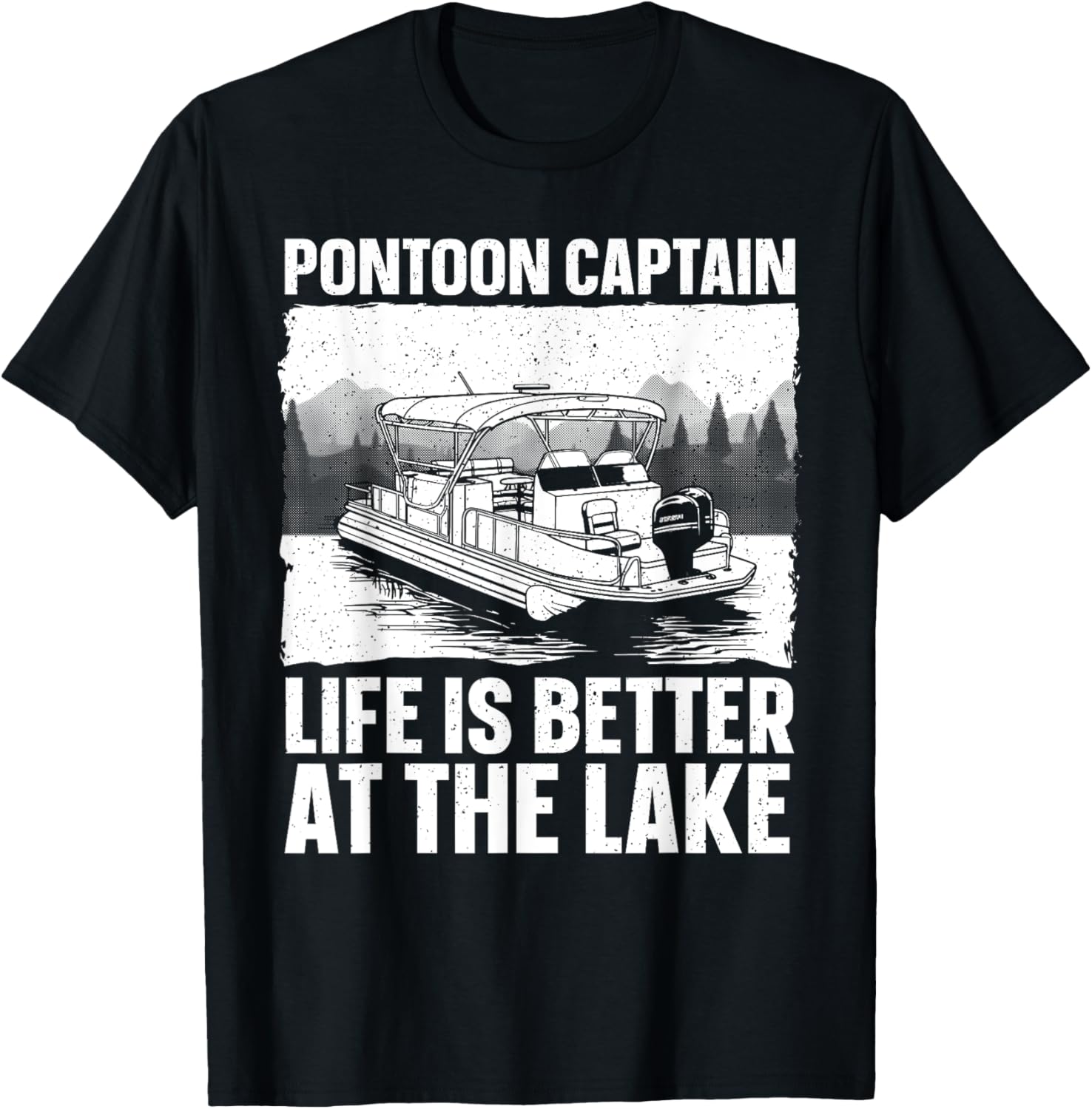 Funny Pontoon Captain Art Women Pontoon Boat Lover T-Shirt - T-Shirt | Black