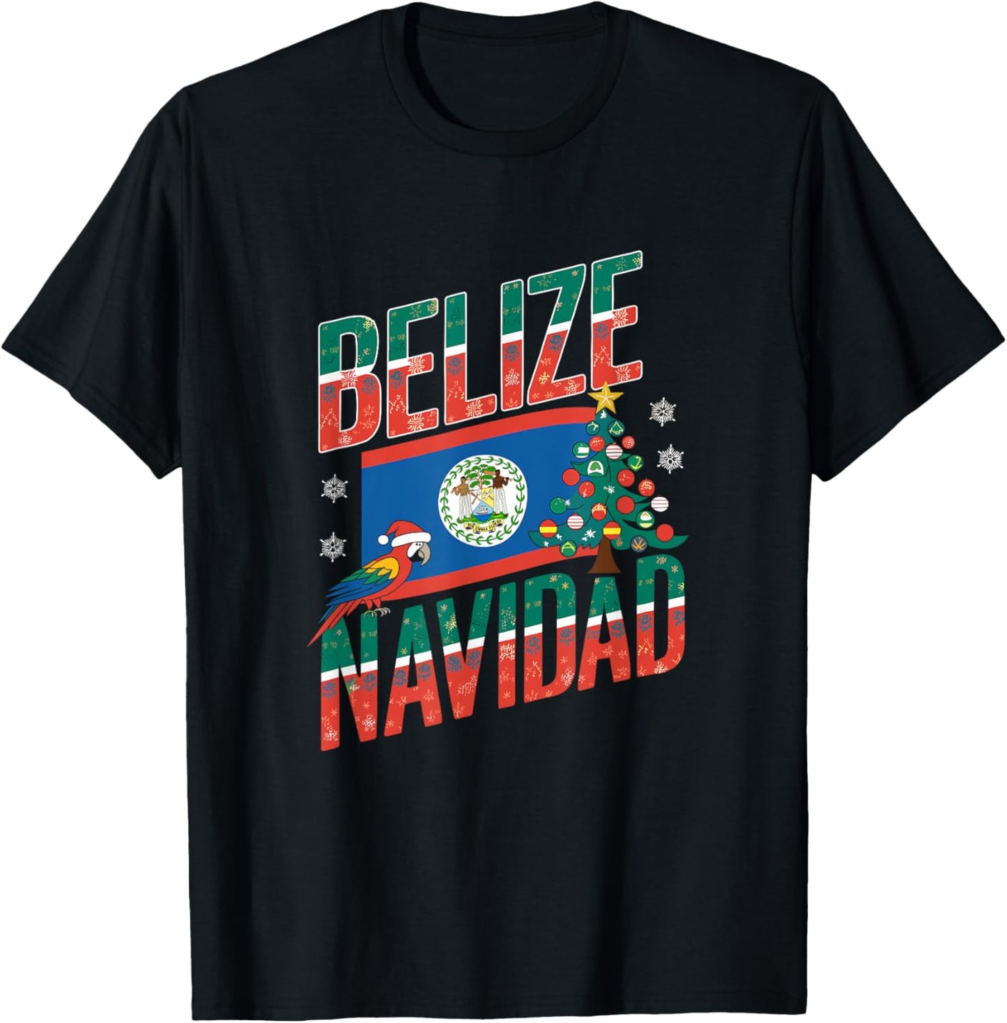 Belize Navidad Funny Christmas Pun Saying Holiday Vacation T-Shirt - T-Shirt | Black