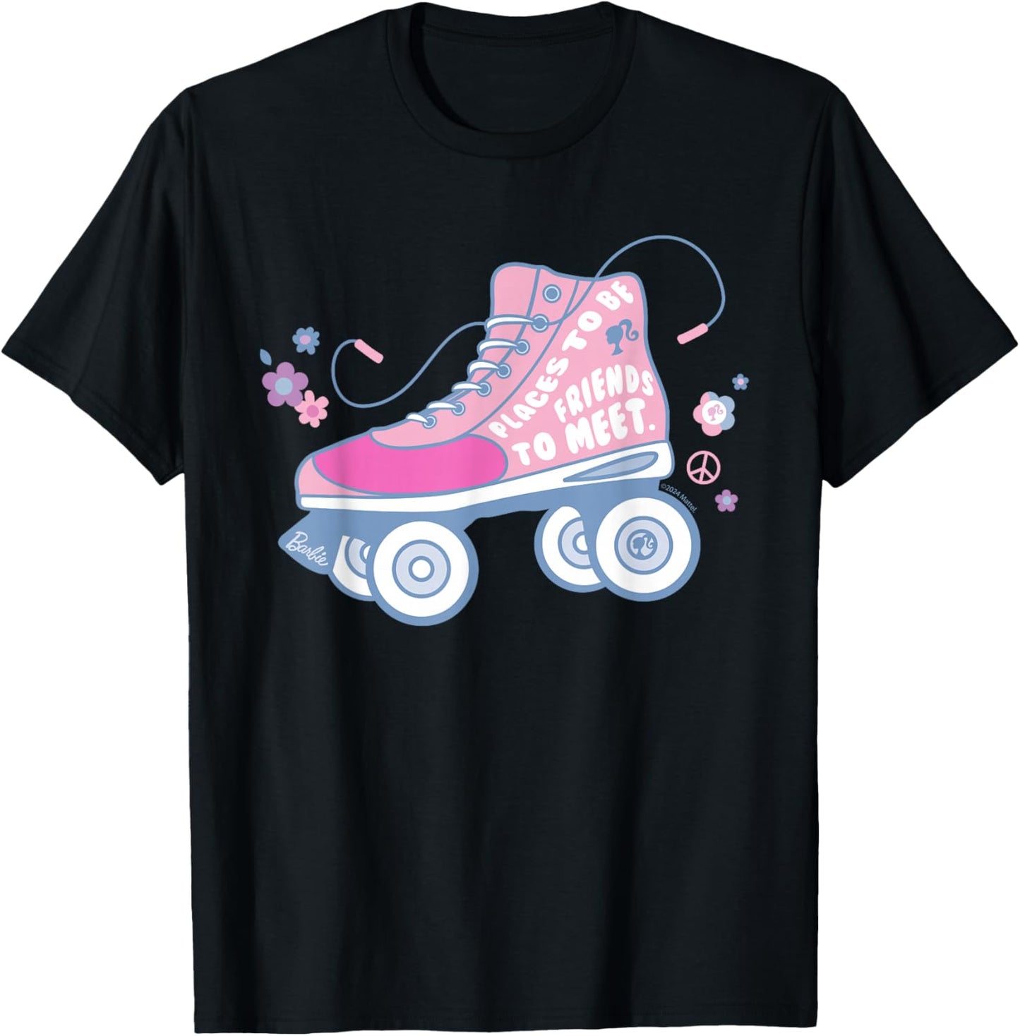 Barbie Roller Skate - Lieux où Aller, Amis à Rencontrer T-Shirt - T-Shirt | Black