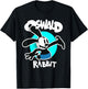 Oswald Rabbit Vintage Cartoon Bunny Happy Teal T-Shirt - T-Shirt | Black