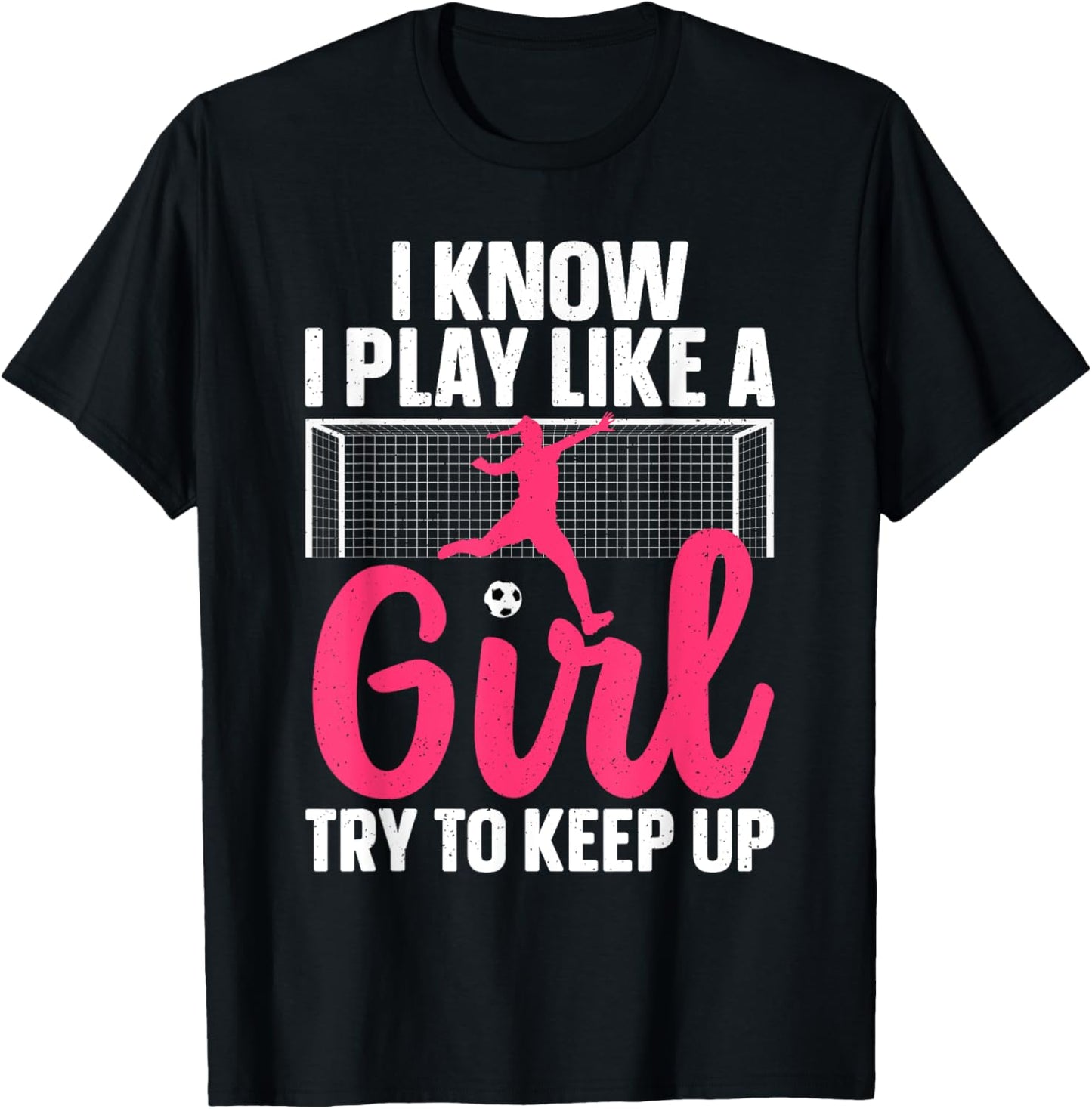 Funny Soccer Art Girls Soccer Player Soccer Lover T-Shirt - T-Shirt | Black