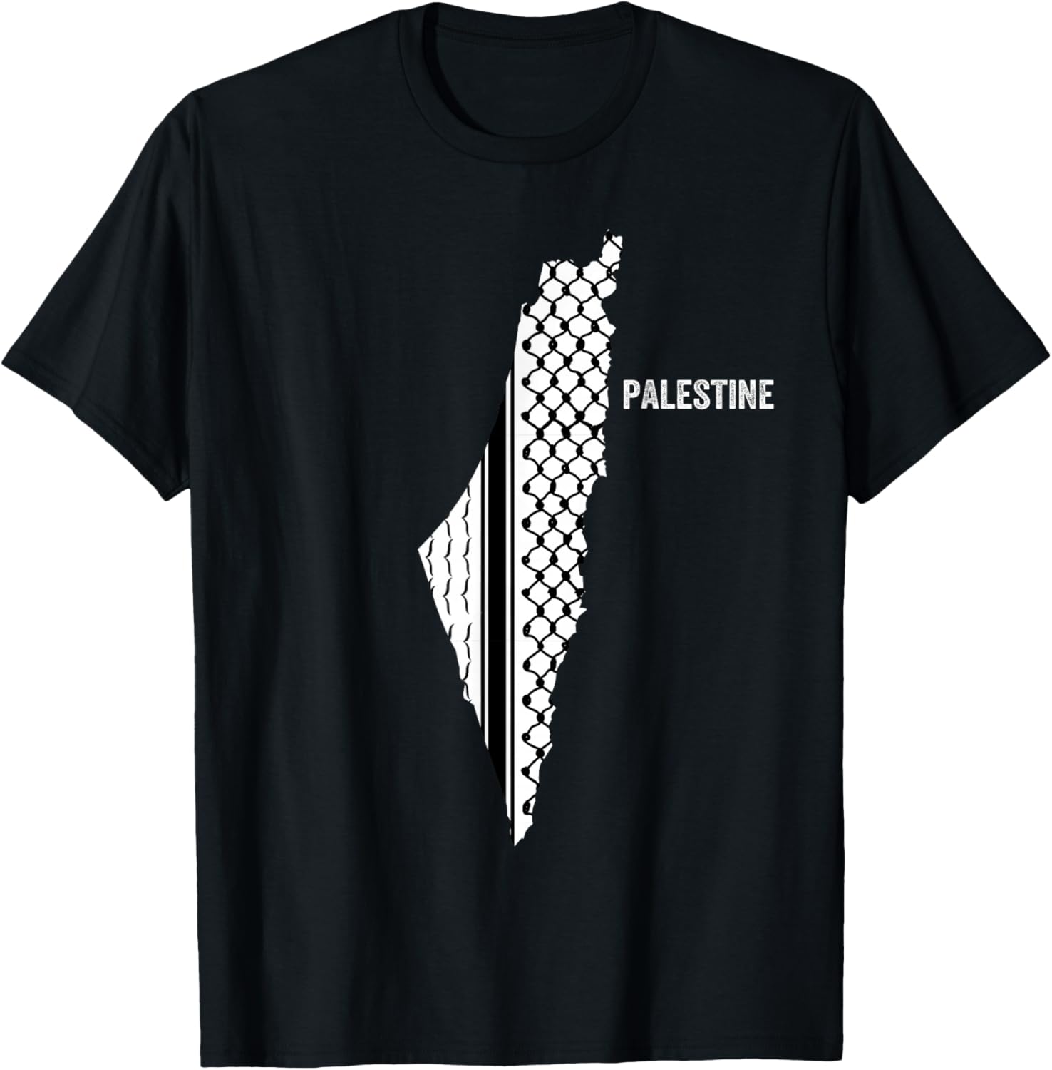 i Love Palestine, Palastine Illustration Graphic Design T-Shirt - T-Shirt | Black
