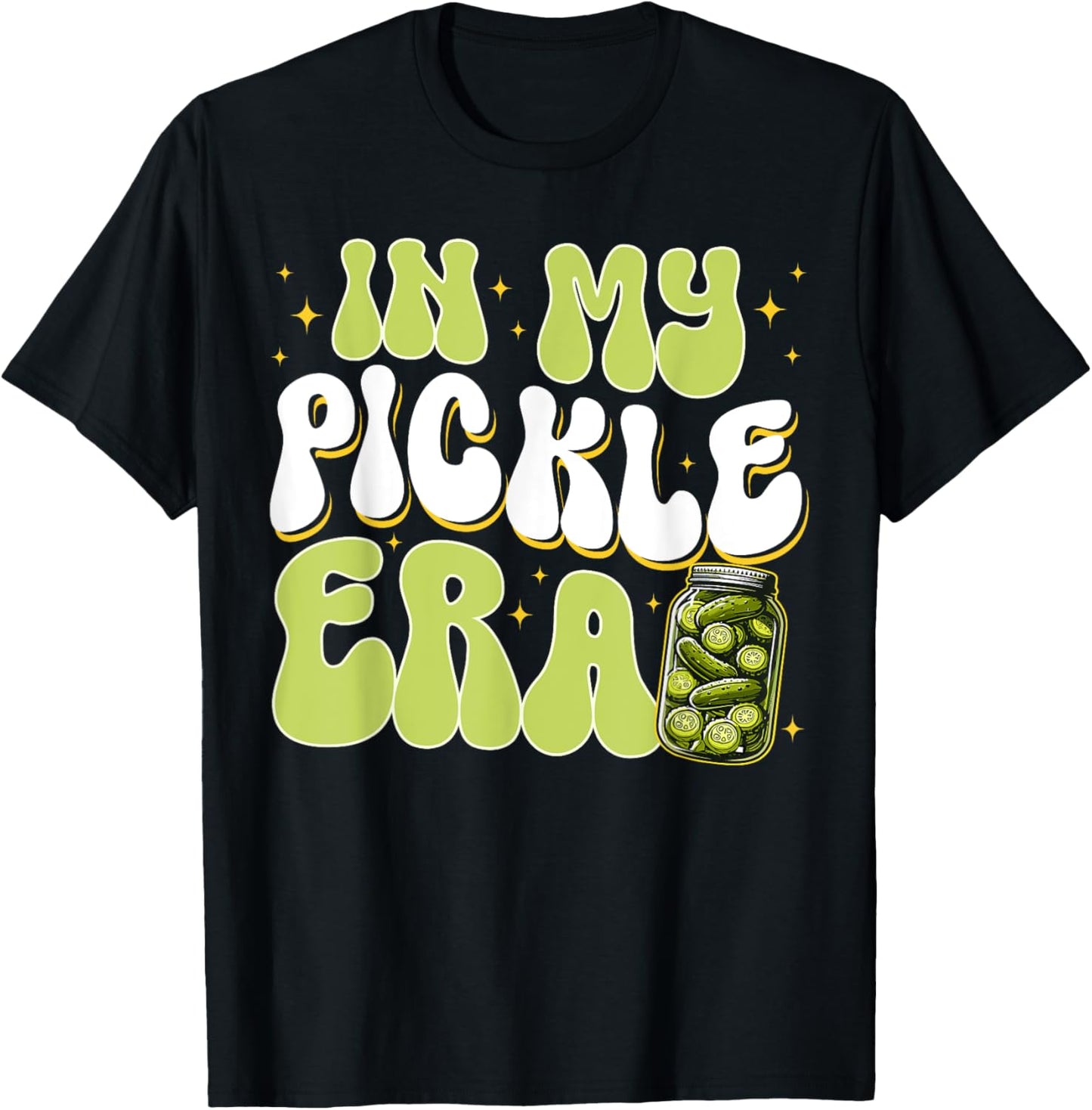 Retro Pickle Shirt In My Pickle Era Retro Women Girls Teens T-Shirt - T-Shirt | Black