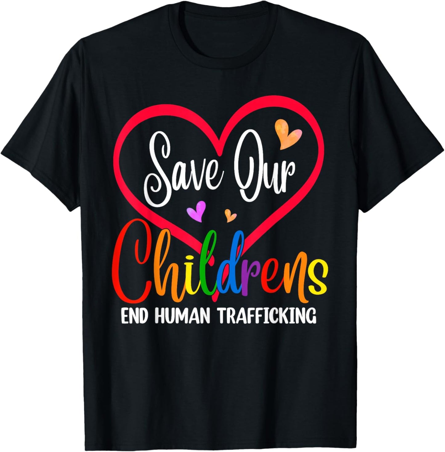 Save Our Children End Human Trafficking Anti Modern Slavery T-Shirt - T-Shirt | Black