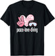 Cute Peace Love Diving Scuba Diver Dive Women T-Shirt - T-Shirt | Black