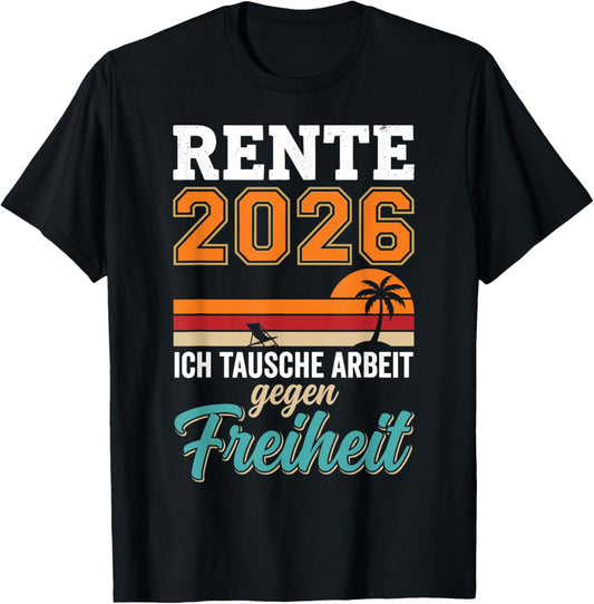 Men's Retirement Retirement Pensioner 2026 T-Shirt - T-Shirt | Black