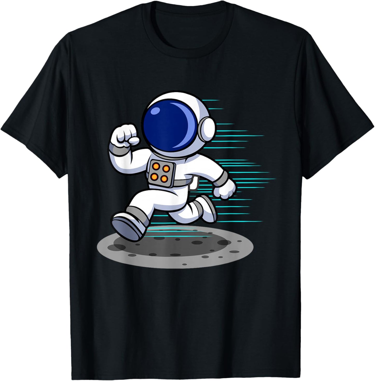 Astronaut Running Adventure T-Shirt - T-Shirt | Black