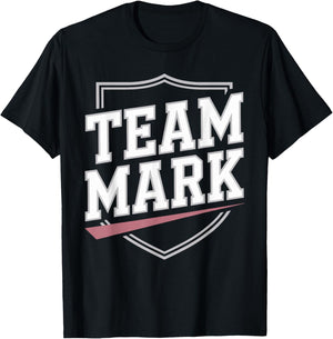 Team Mark Name Support Mark T-Shirt - T-Shirt | Black