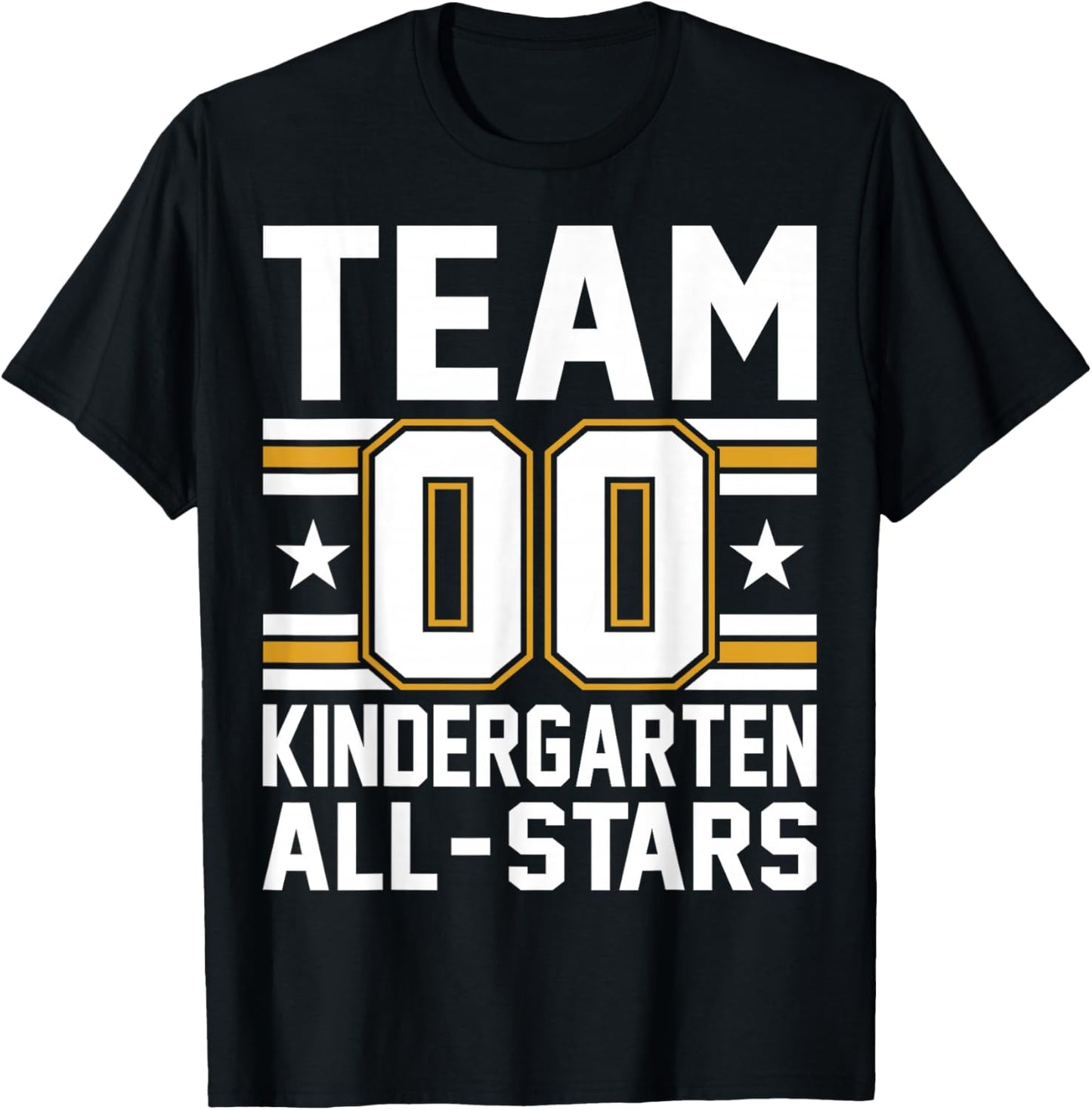 Kids Sports Preschool Team Kindergarten All Stars Jersey T-Shirt - T-Shirt | Black