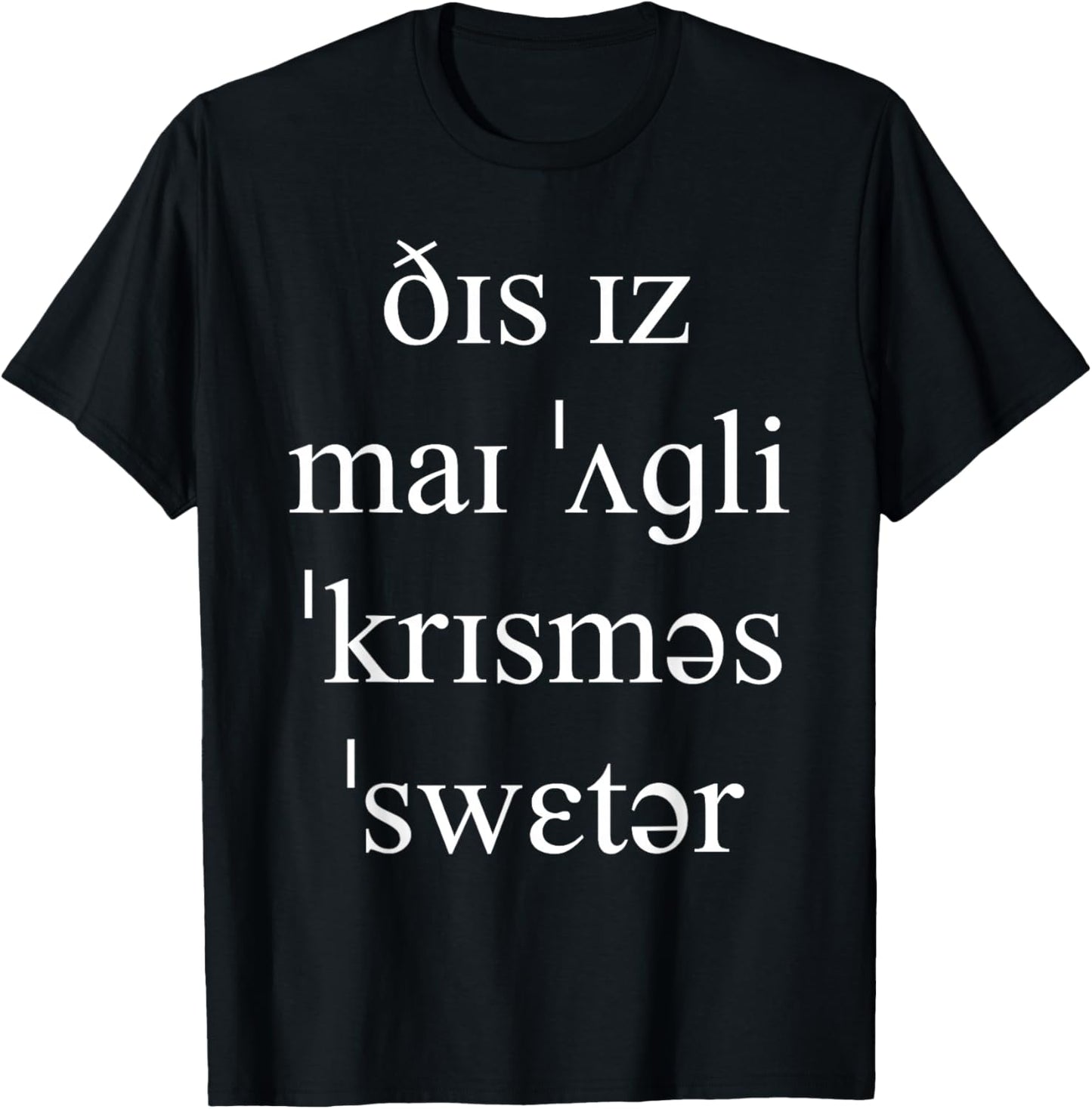 Christmas Speech Therapy Phonetics Linguistics Funny SLP T-Shirt - T-Shirt | Black