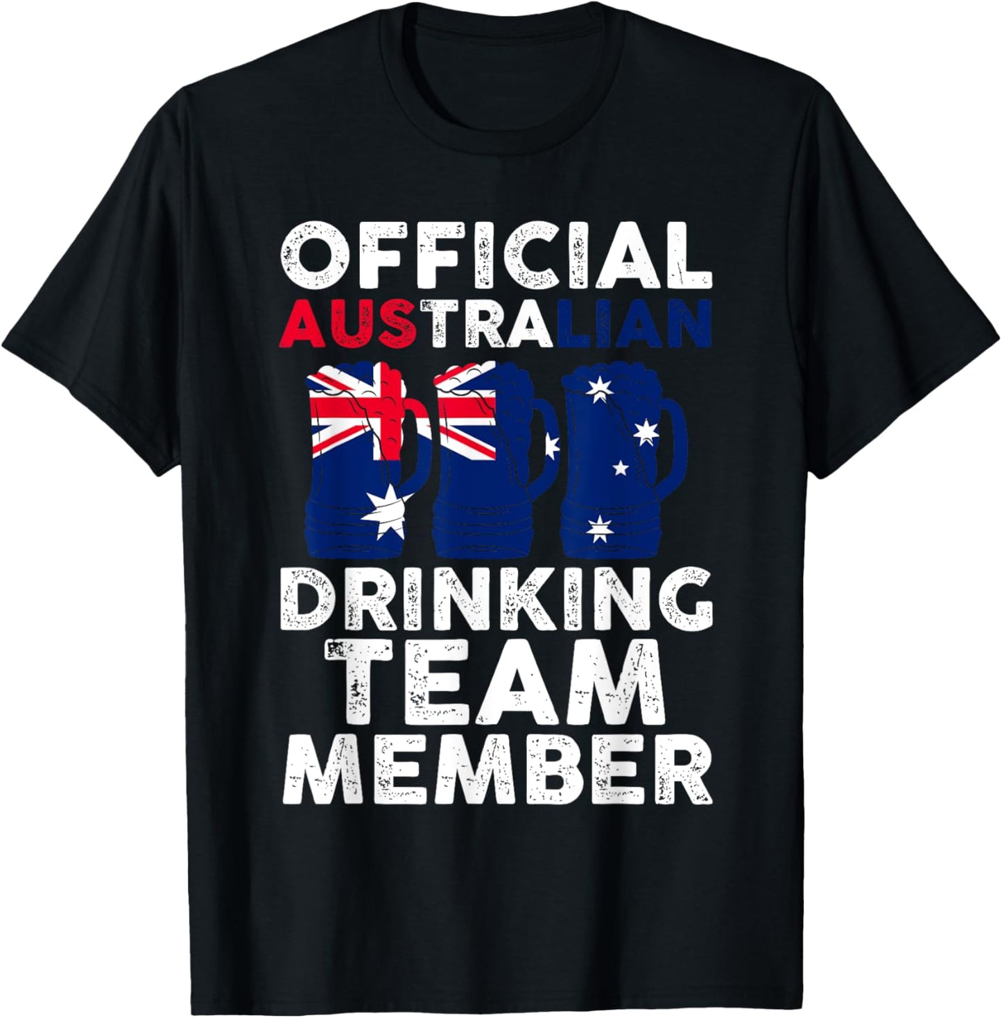 Australian drinking team member Australian T-Shirt - T-Shirt | Black