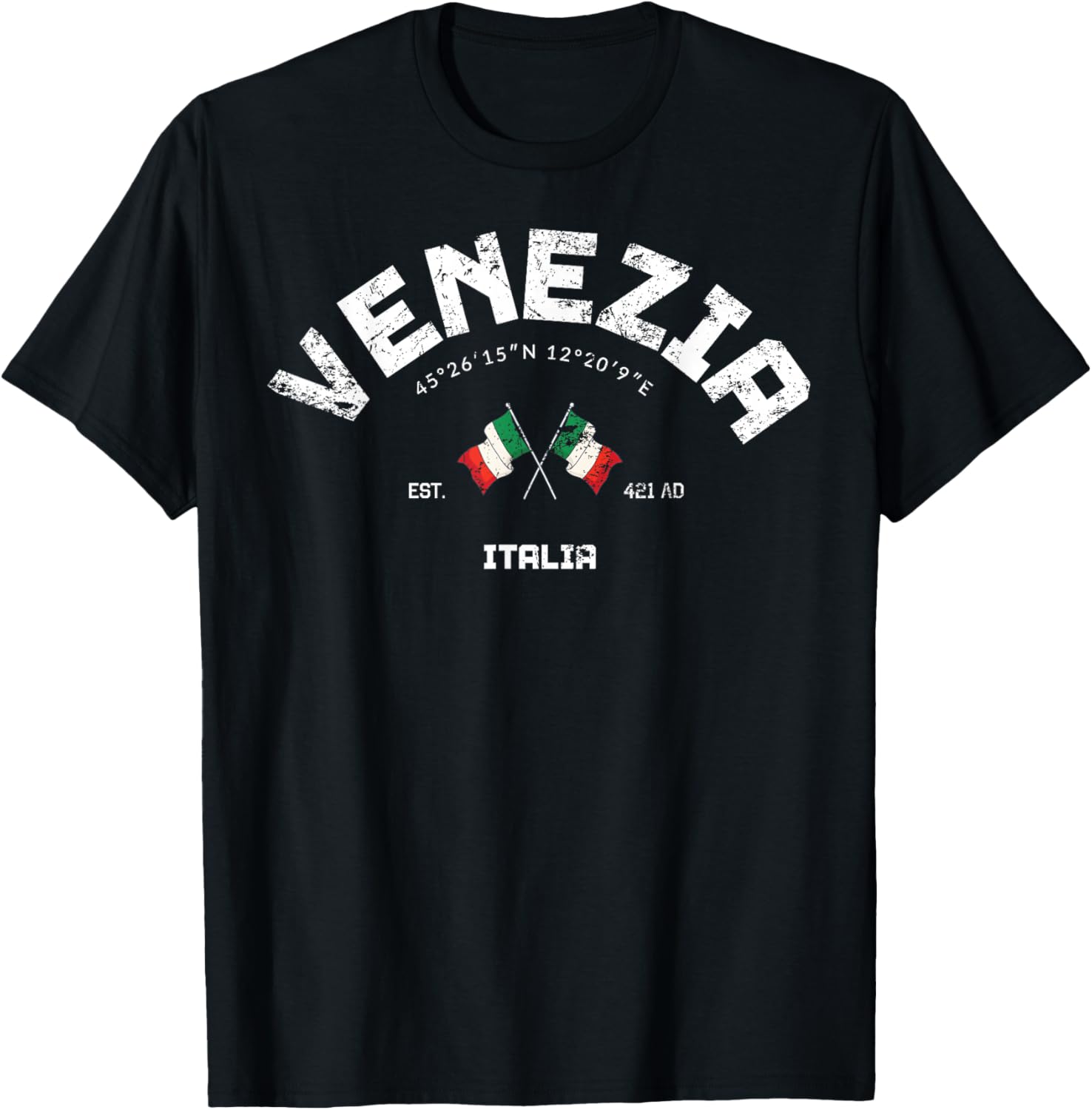Venezia Italy Travel Venezia Venezia Italy Venezia Vacation T-Shirt - T-Shirt | Black