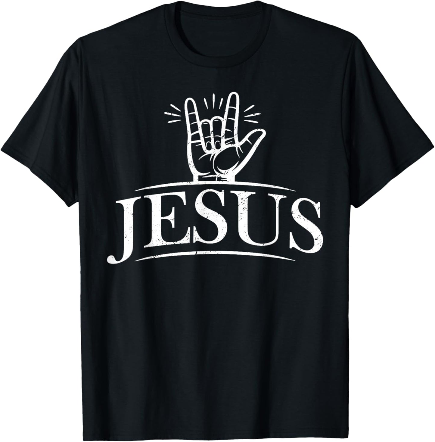 Jesus I Love You Sign Christian ASL Performer T-Shirt - T-Shirt | Black