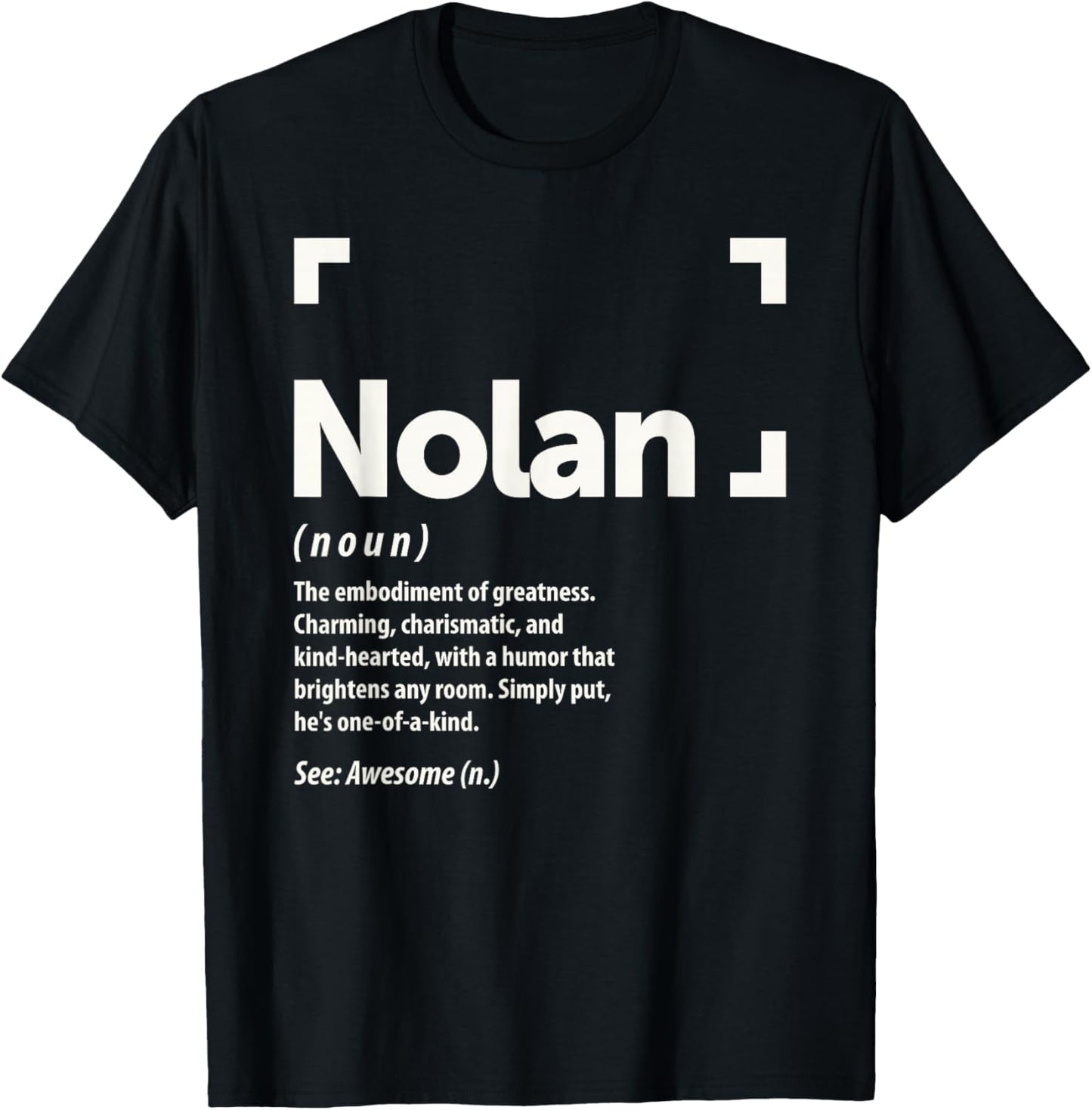 Nolan Personalized Name Apparel Cld Nolan Definition Personalized Name Nolan -Adults Kids Black Small Classic Fit Short Sleeve T-Shirt - T-Shirt | Black