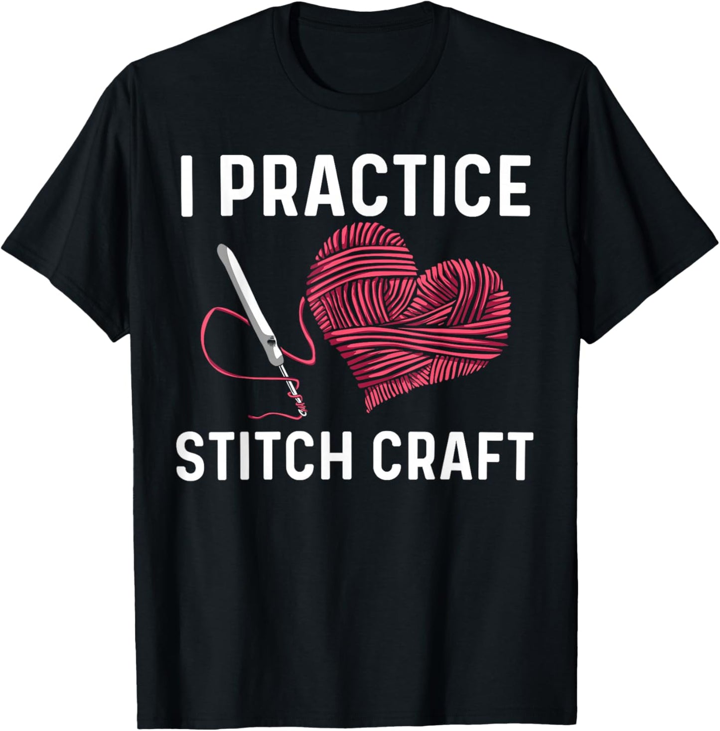 Best Crocheting Art Women Crocheter Crochet Lover T-Shirt - T-Shirt | Black