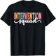 Intervention Teacher School Squad Intervention Specialist T-Shirt - T-Shirt | Black