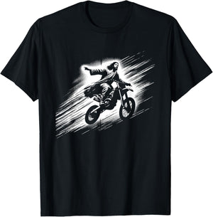 Jesus On Dirt Bike - Funny Christian Motorcycle Lover T-Shirt - T-Shirt | Black
