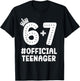 13th Birthday Official Teenager 6 7 Crown Six Seven Boys T-Shirt - T-Shirt | Black