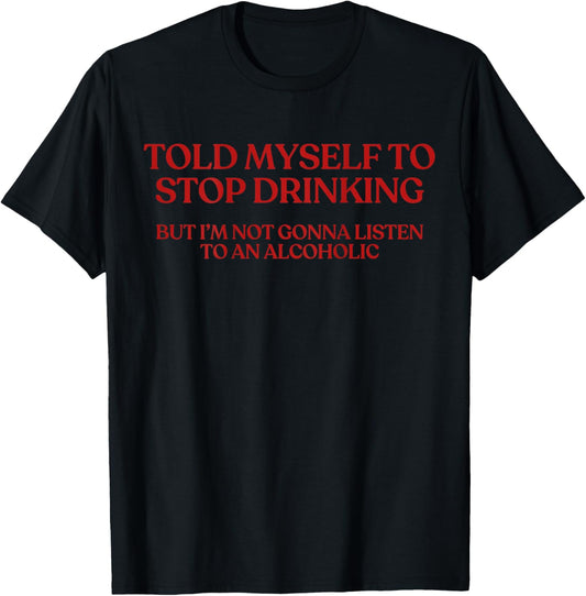 Funny Drinking Back T-Shirt - T-Shirt | Black