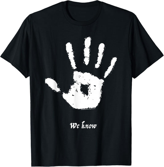 Skyrim We Know Dark Brotherhood Handprint Video Game T-Shirt - T-Shirt | Black