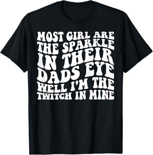 Most Girl are The Sparkle Retro Vintage On Back T-Shirt - T-Shirt | Black