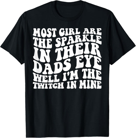 Most Girl are The Sparkle Retro Vintage On Back T-Shirt - T-Shirt | Black
