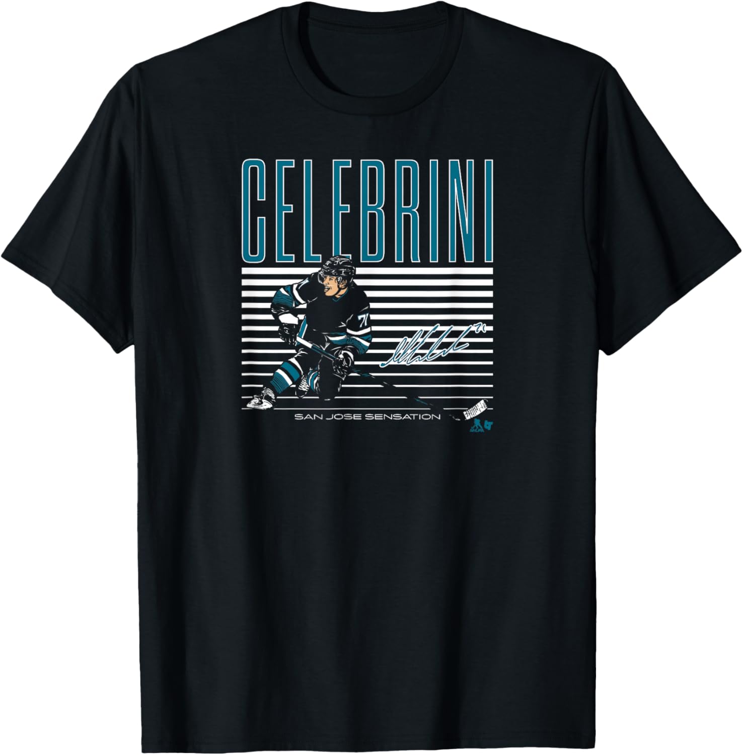 Macklin Celebrini - San Jose Sensation - San Jose Hockey T-Shirt - T-Shirt | Black